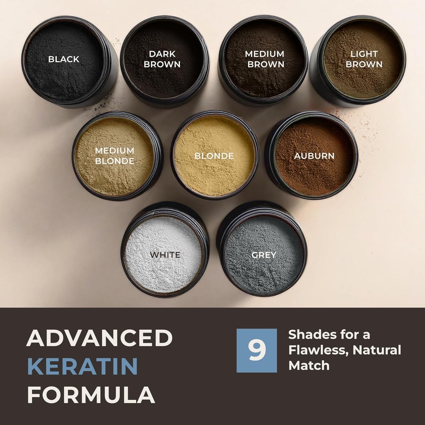 Keratin Hair Fibers for Men & Women - Fill In Fine or Thinning Hair, Instantly Thicker, Fuller Looking Hair (Medium Brown 30g)