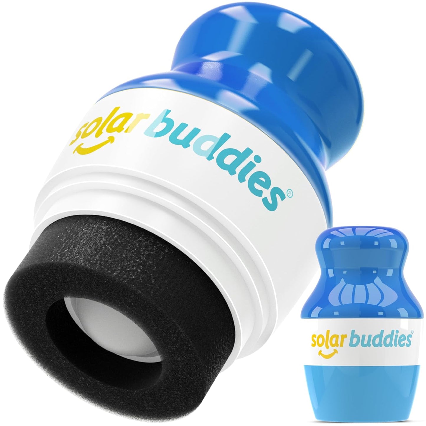 Solar Buddies Sunscreen Applicator - Single Full Blue - Refillable Roll on Sponge Sunscreen, Suncream & Lotion Applicator For Kids, Adults & Families - Holds 3.4fl oz, Perfect Size for Travel