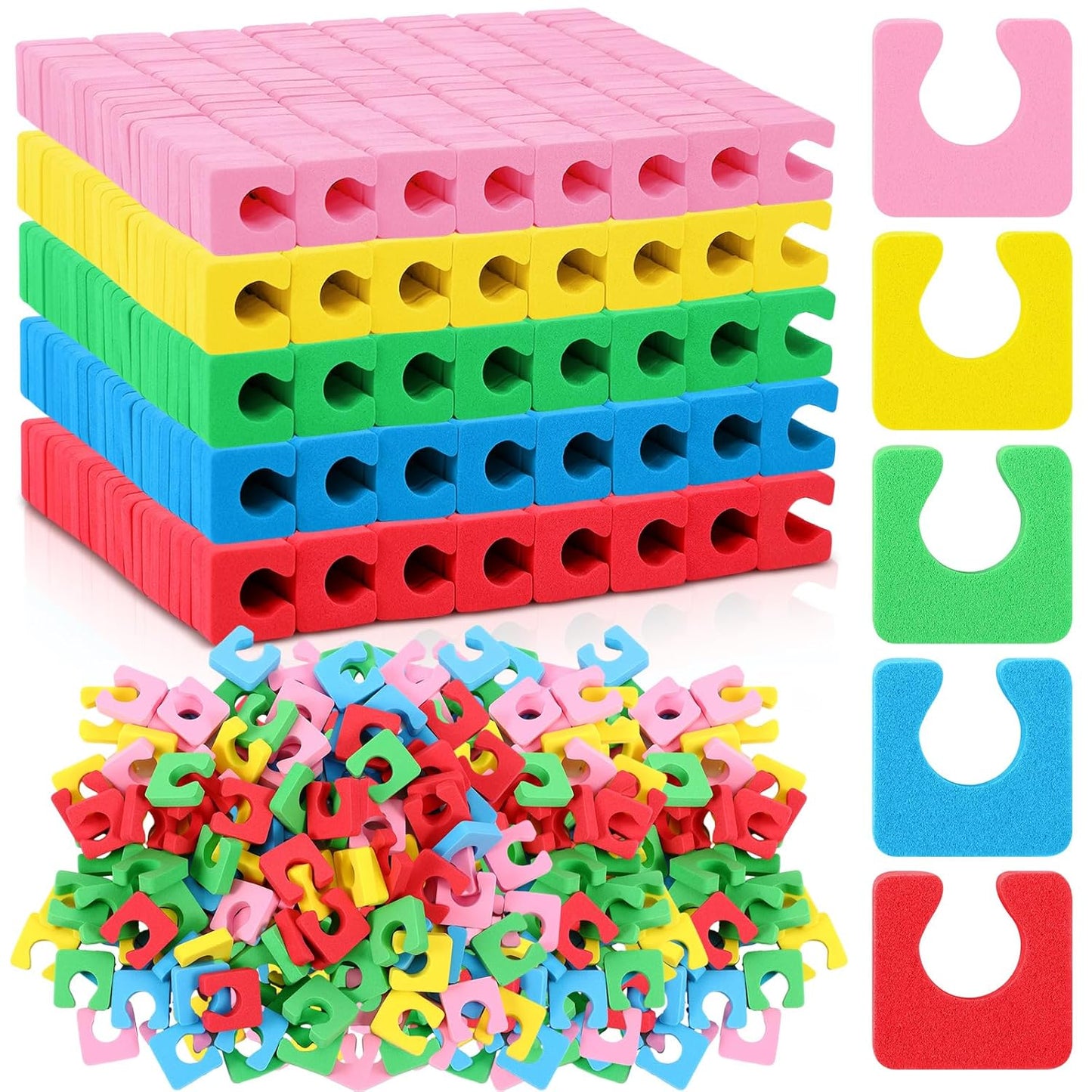 Mumufy 1000 Pcs Individual Pedicure Toe Separators Soft Foam Toe Spacers Comfortable Finger Toe Dividers Pedicure for Women Men Girls Manicure Feet Nail Polish Art Painting Spa (Multicolor)