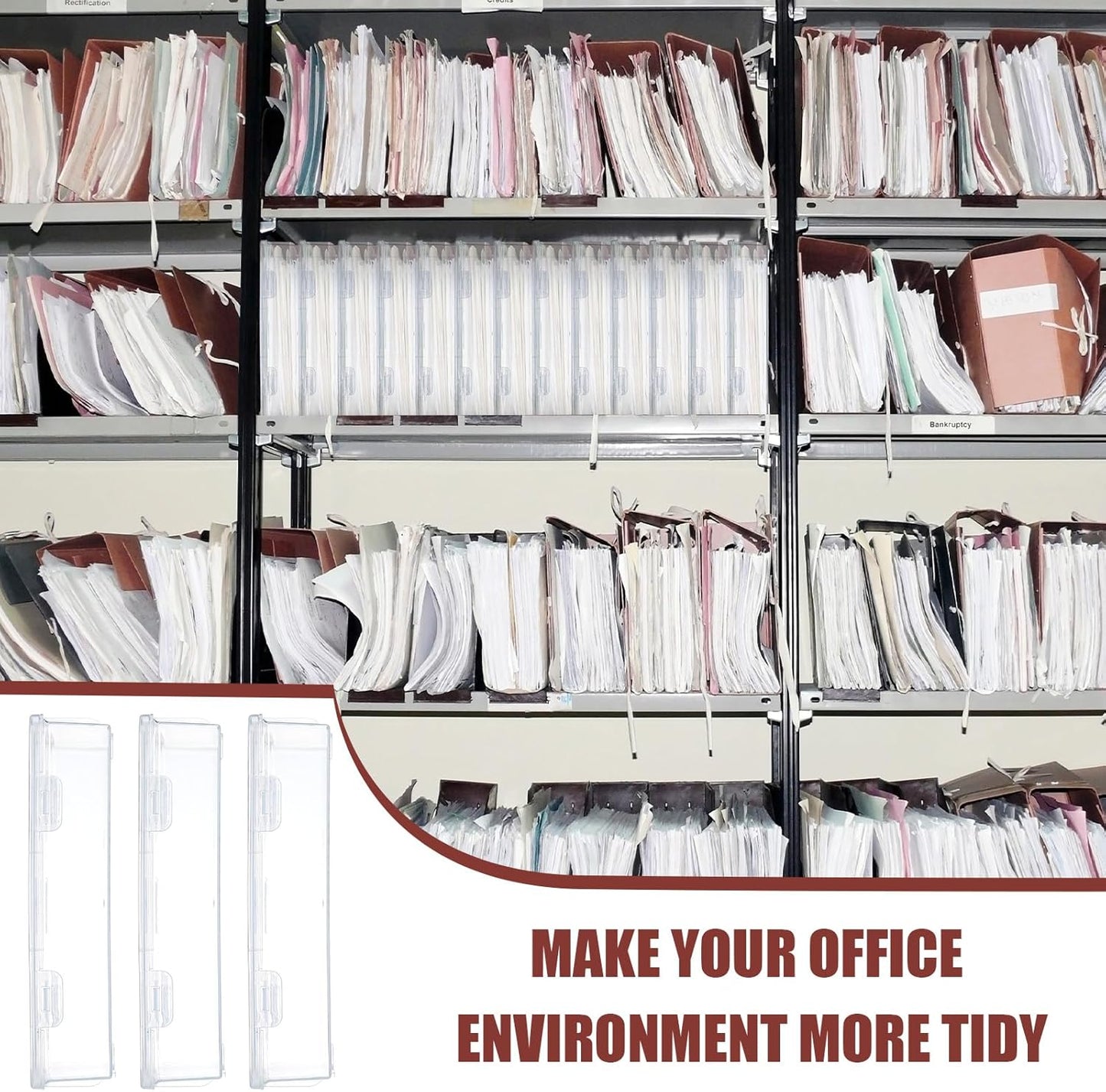 Qunclay 6 Pcs 13'' X 9'' X 2'' Plastic Storage Box with Lid Multipurpose Craft Organizers Plastic Containers Clear Pencil Case Art Satchel Storage Case for Beads Ornaments Crafts Accessories