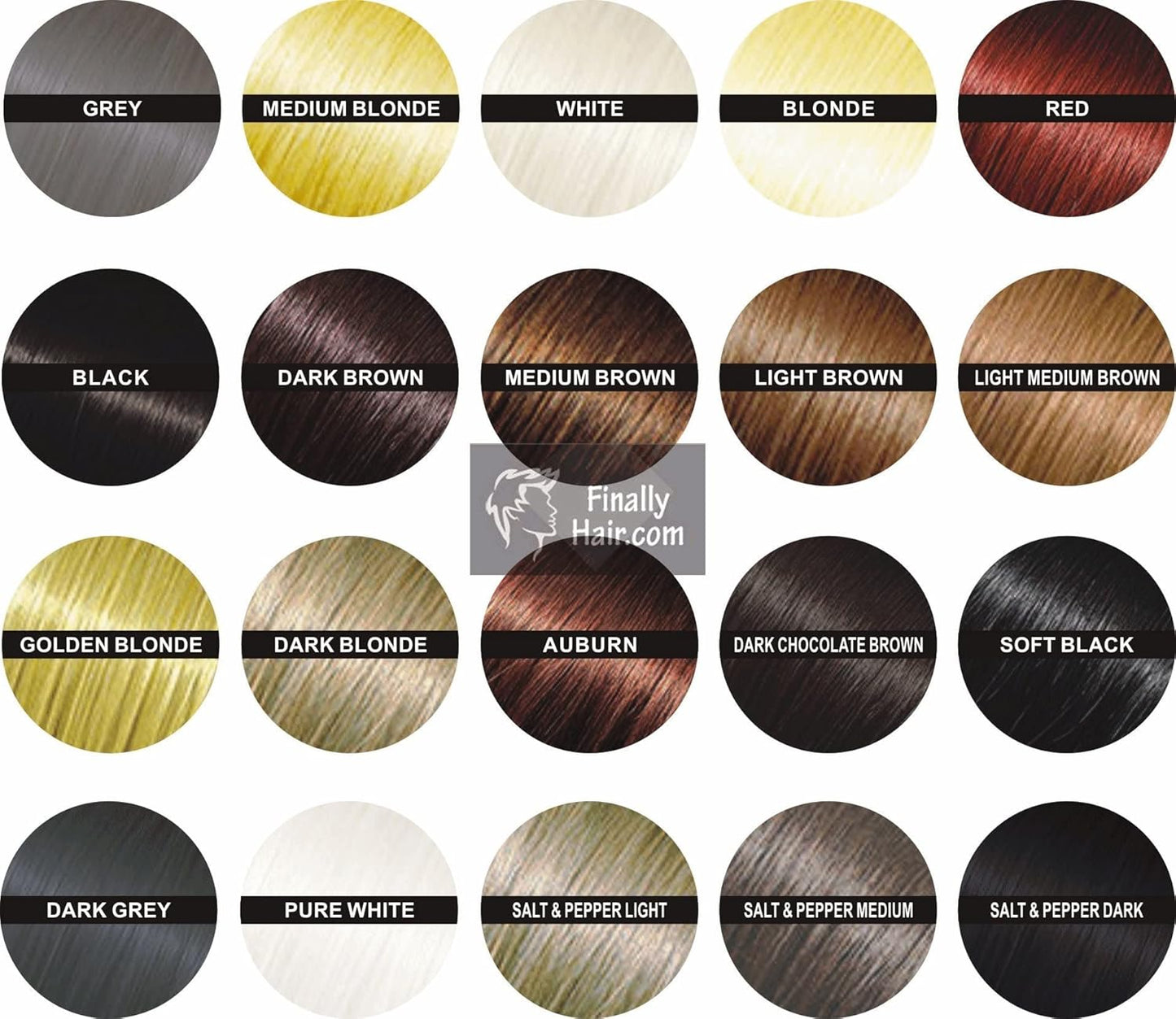 Hair Building Fibers 200 Grams 7 Oz. With Bottle By Finally Hair 50g*4 (Medium Salt & Pepper (dark brown & white special formula))