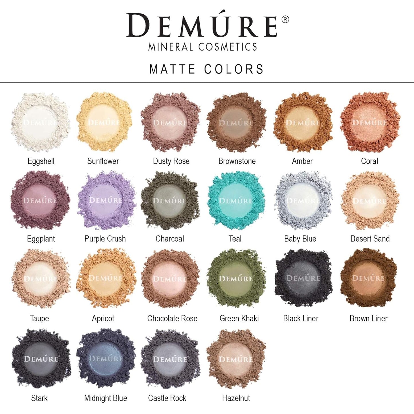 Demure Mineral Make Up Eye Shadow (Coral), Shimmer Eyeshadow, Loose Powder, Glitter Eyeshadow, Eye Makeup, Professional Makeup