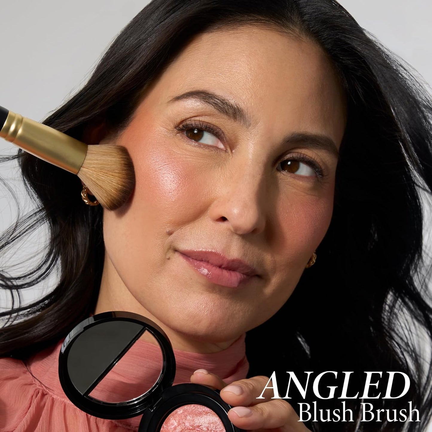 LAURA GELLER NEW YORK Baked Blush-n-Brighten Marbleized Blush + Angled Brush (05 Sunswept, 47mm)