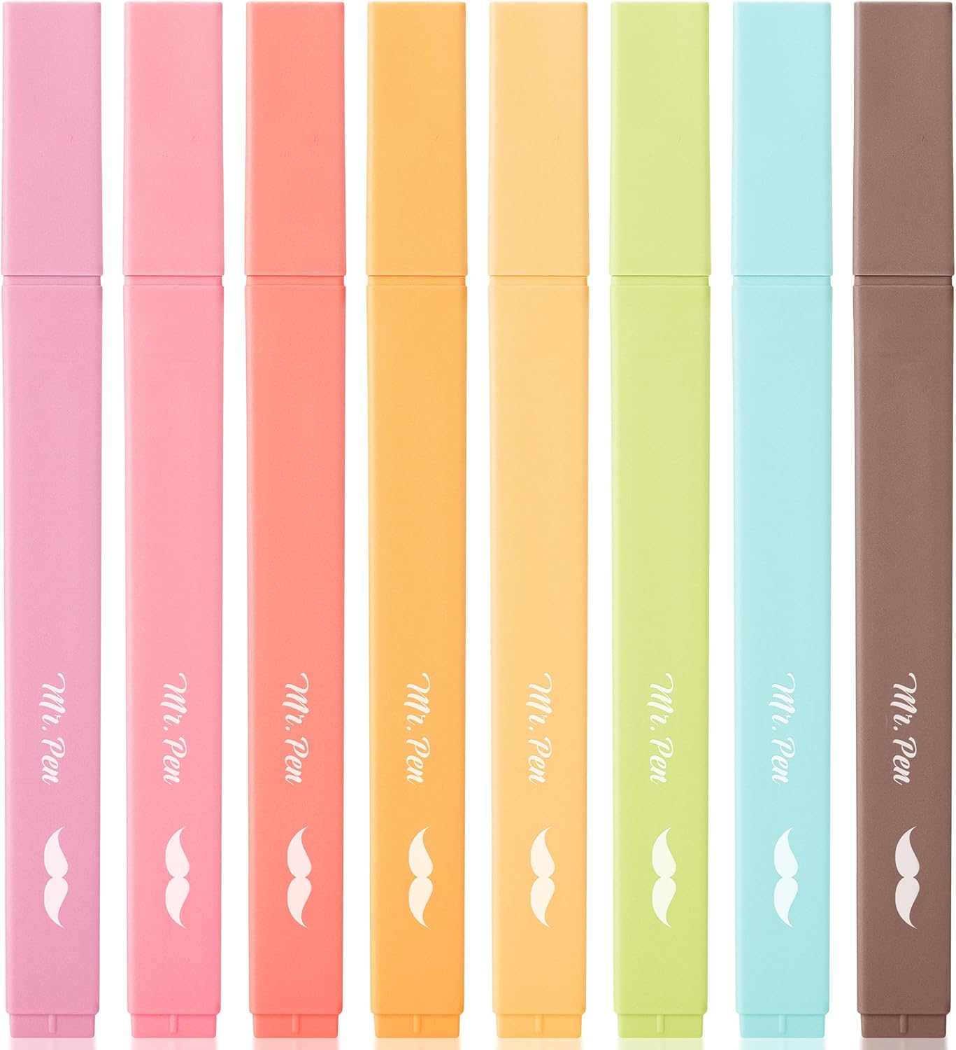 Mr. Pen- Aesthetic Highlighters, 8 pcs, Chisel Tip, Autumn Colors, Cute Highlighters Assorted Colors