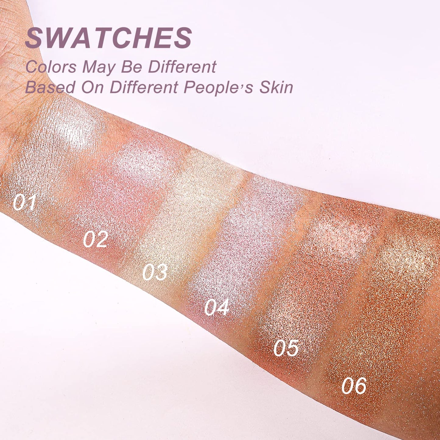 YOUNG VISION Pressed Powder Highlighter, Baked Natural Glow Contour Powder & Face Highligher, Cruelty-Free, Shimmer Highlighting Makeup for Face, Eye, Eyeshadow, Body, Skin (Gold)
