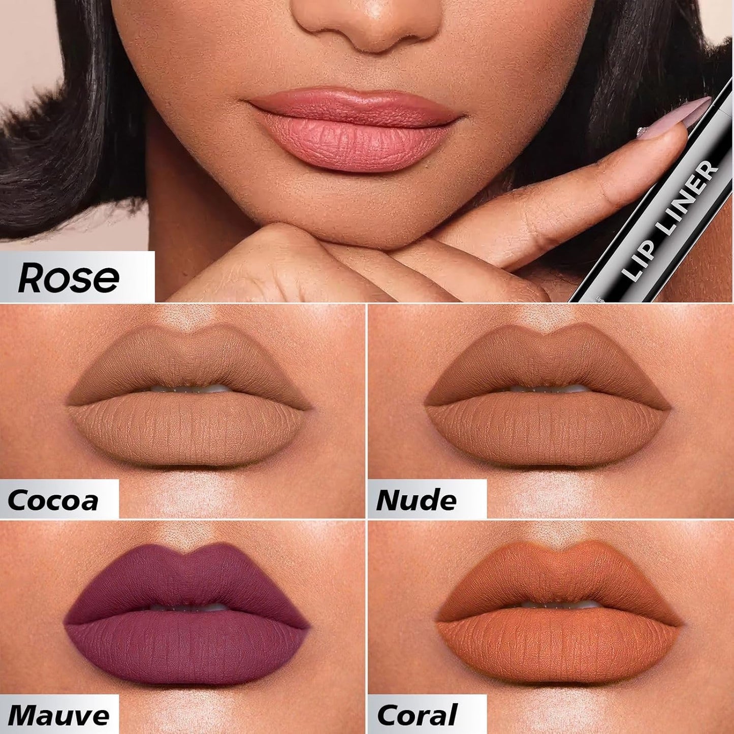 Lip Stain Peel Off - Lip Liner Waterproof, Lip Liner Stain Transfer Proof & Plumping, Moisturizing Non-Stick Cup Matte Finish Stay On All Day, Mauve Color