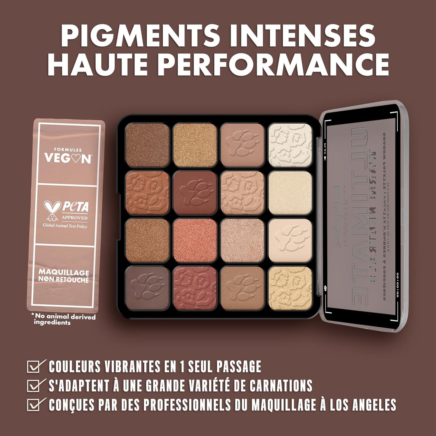 NYX PROFESSIONAL MAKEUP Ultimate Shadow Palette, Eyeshadow Palette - Warm Neutrals