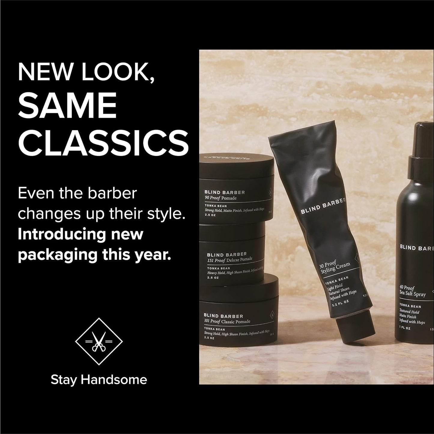 Blind Barber 151 Proof Deluxe Hair Pomade for Men - Water Based Pomade with Hops & Tonka Bean - Heavy Hold & High Shine Finish - Free of Parabens and Sulfates (2.5 oz)