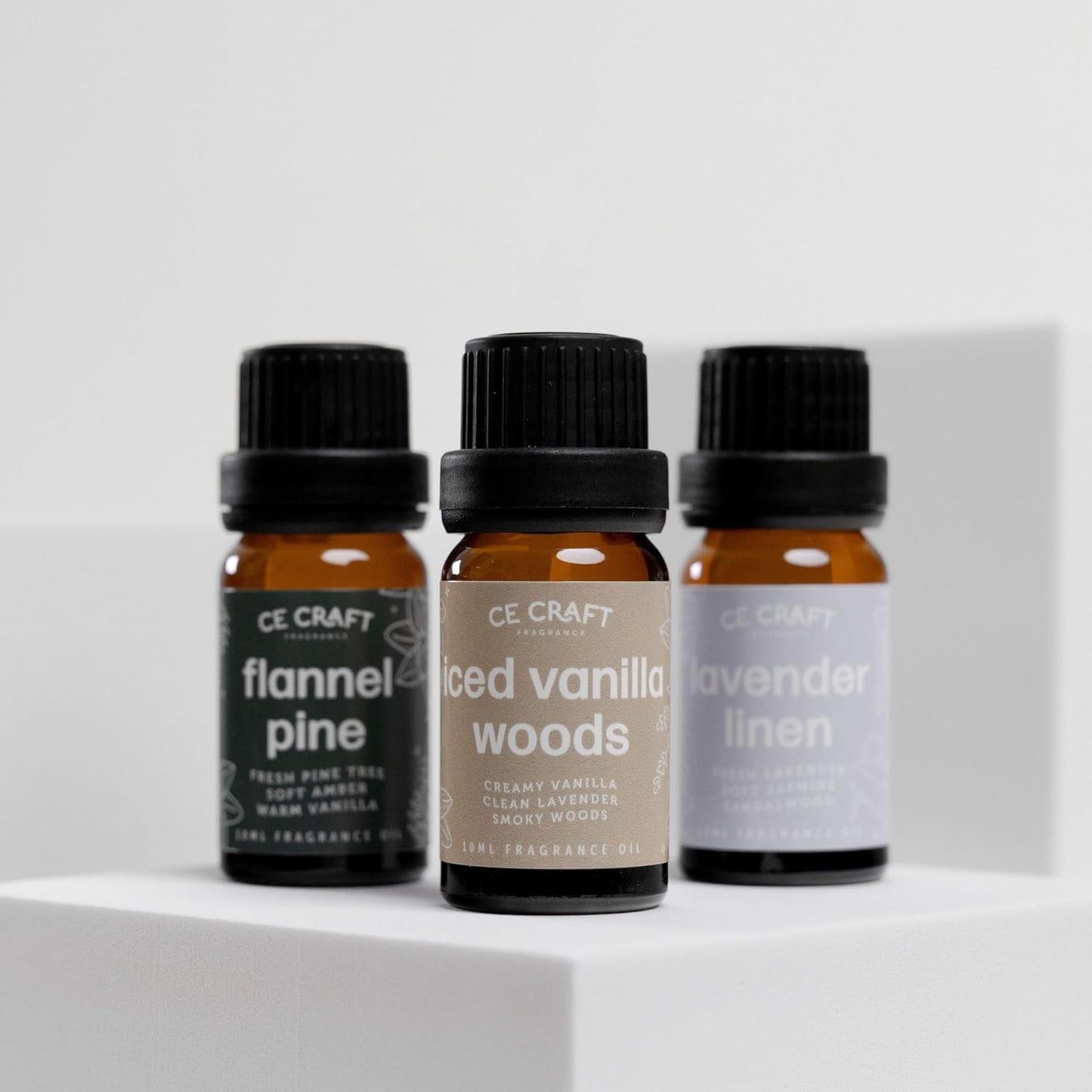 CANDECraftCo Premium Fragrance Oil – Diffuser Oils Fragrances Scented for Home, Candle Soap Making Supplies, Aromatherapy Blends for House (0.34 Fl Oz) (2-Pack, Flannel Pine)