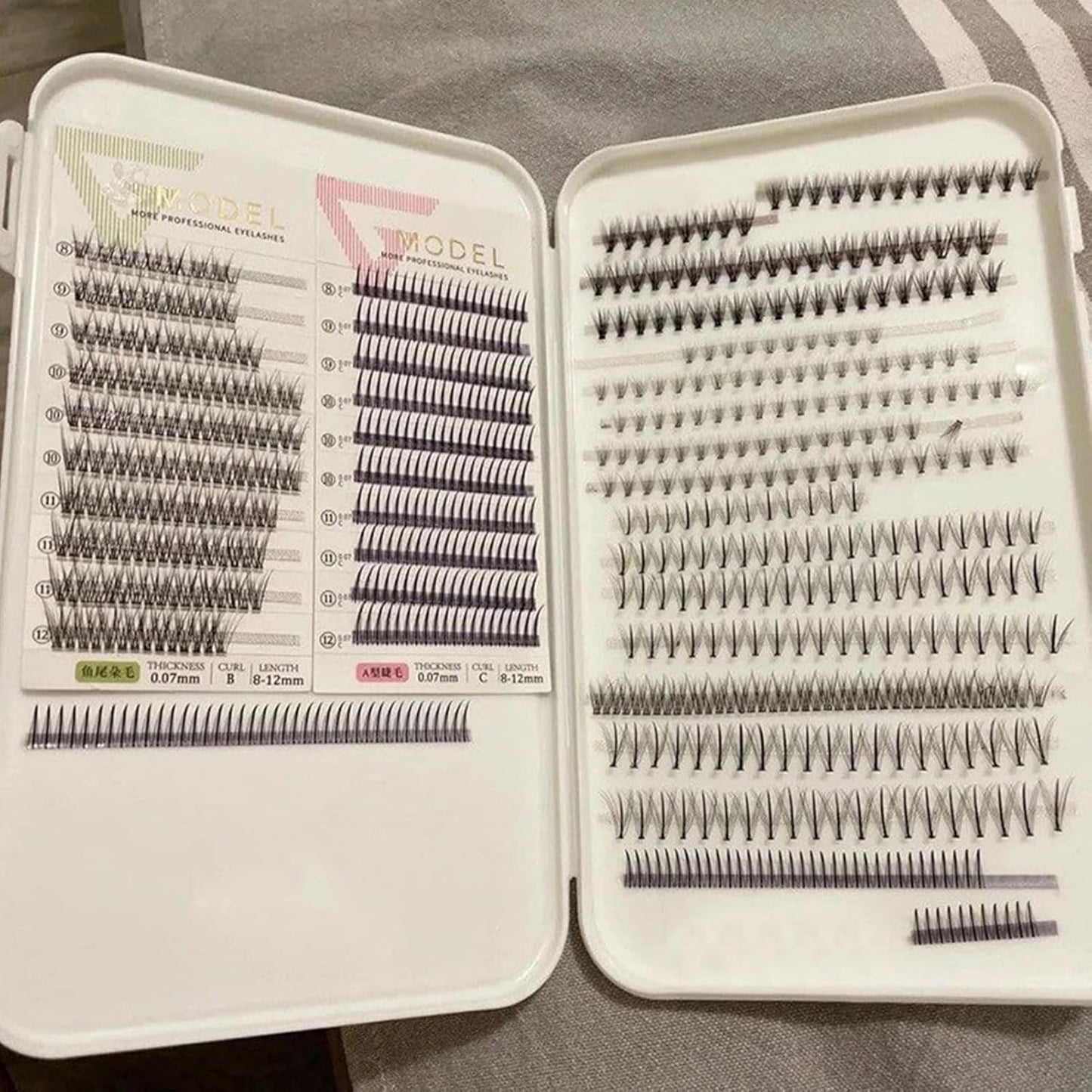 Masks Organizer, False Eyelashes Storage Box Portable,Face Masks Plastic Case Storage Box (White)