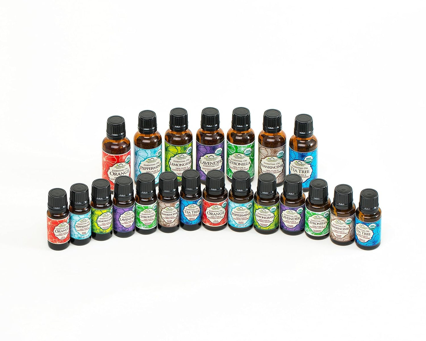 US Organic 100% Pure Tea Tree Essential Oil, Steam Distilled, USDA Certified Organic, for Hair, Skin, Scalp, Foot, Toenails, and More. Sourced from South Africa, Undiluted, Non-GMO (10 ml, 2 Pack)