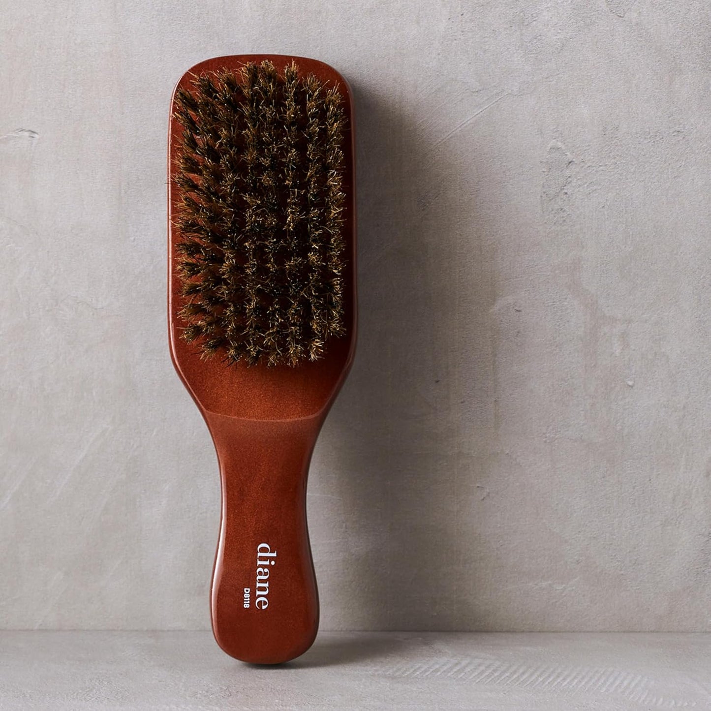 Diane Premium 100% Boar Bristle Club Wave Styling Brush for Men and Barbers, Medium-Firm Bristles for Thick Coarse Hair, Detangling, Smoothing