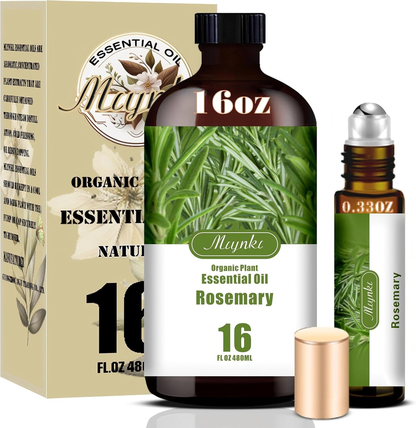 Rosemary Essential Oil-Rosemary Fragrance Oil 16.33oz (490ml)-100% Pure Natural Scent for Diffusers, Candles, Soap Making & Aromatherapy-Relaxing Home & Gift Essential Oil for Bath, Massage