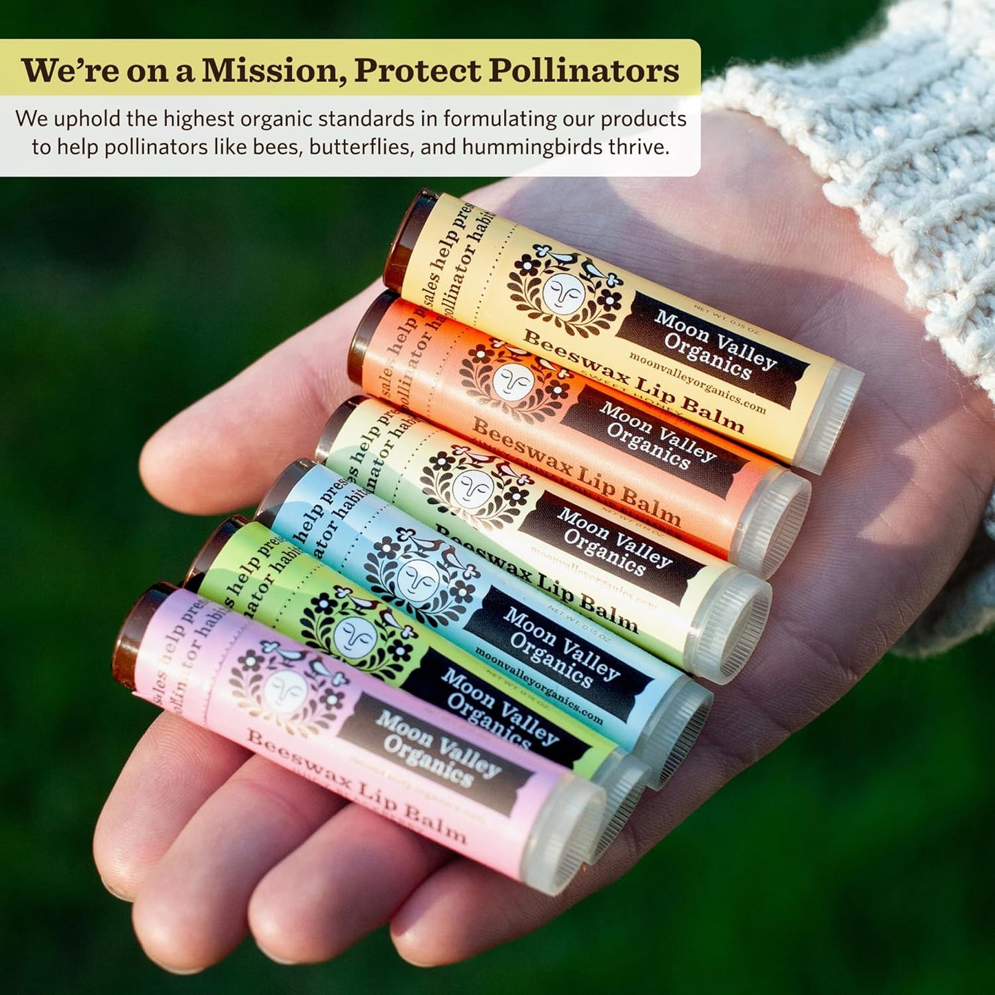 Moon Valley Organics Beeswax Lip Balm for Moisturizing Lips and Cuticles (VELVETY VANILLA, 1-Pack)