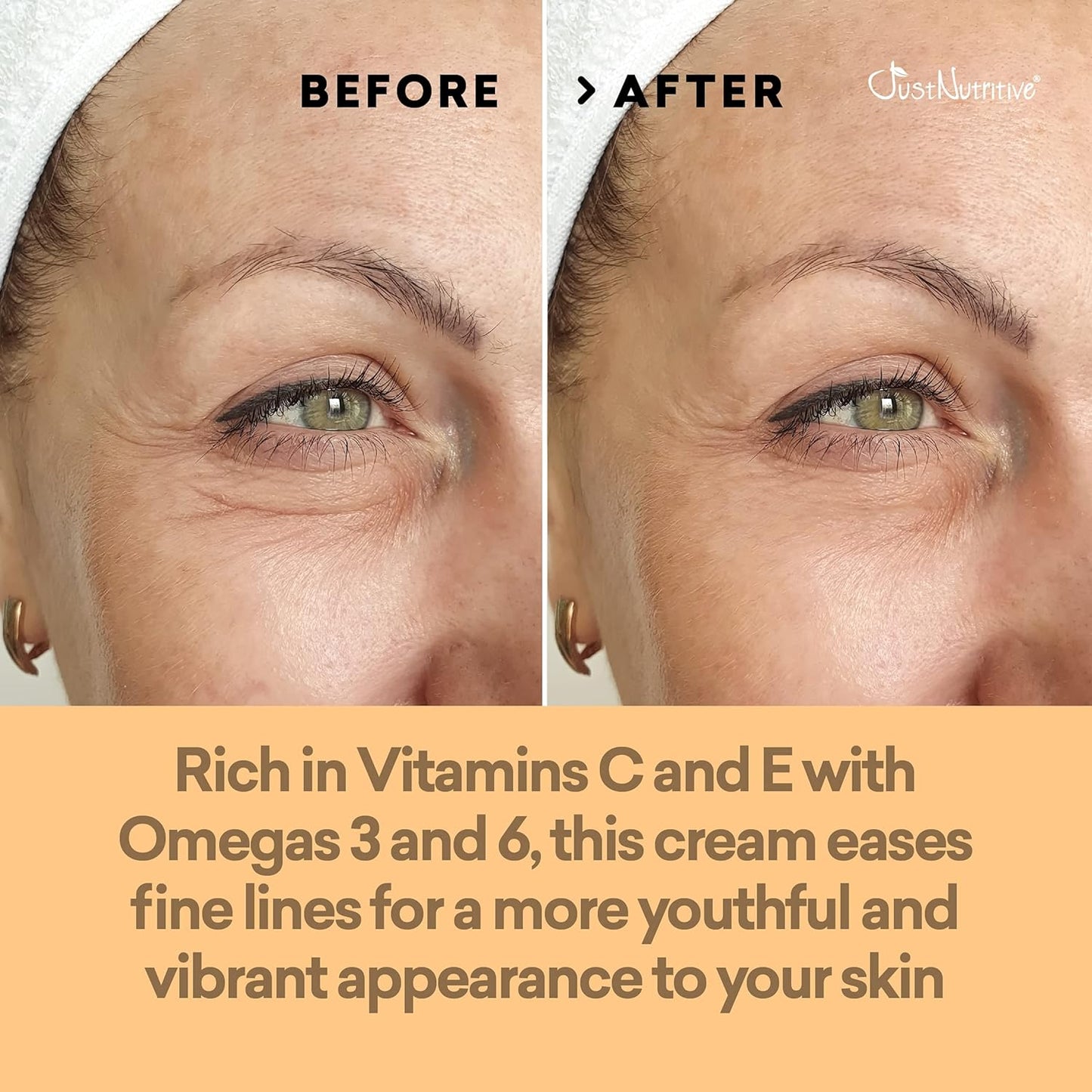 Just Nutritive Anti-Aging Day Facial Cream | Best Day Cream | Lasting Radiant Appearance | Leaves Skin Fresh Softens The Look of Fine Lines | Locks In Moisture 2oz