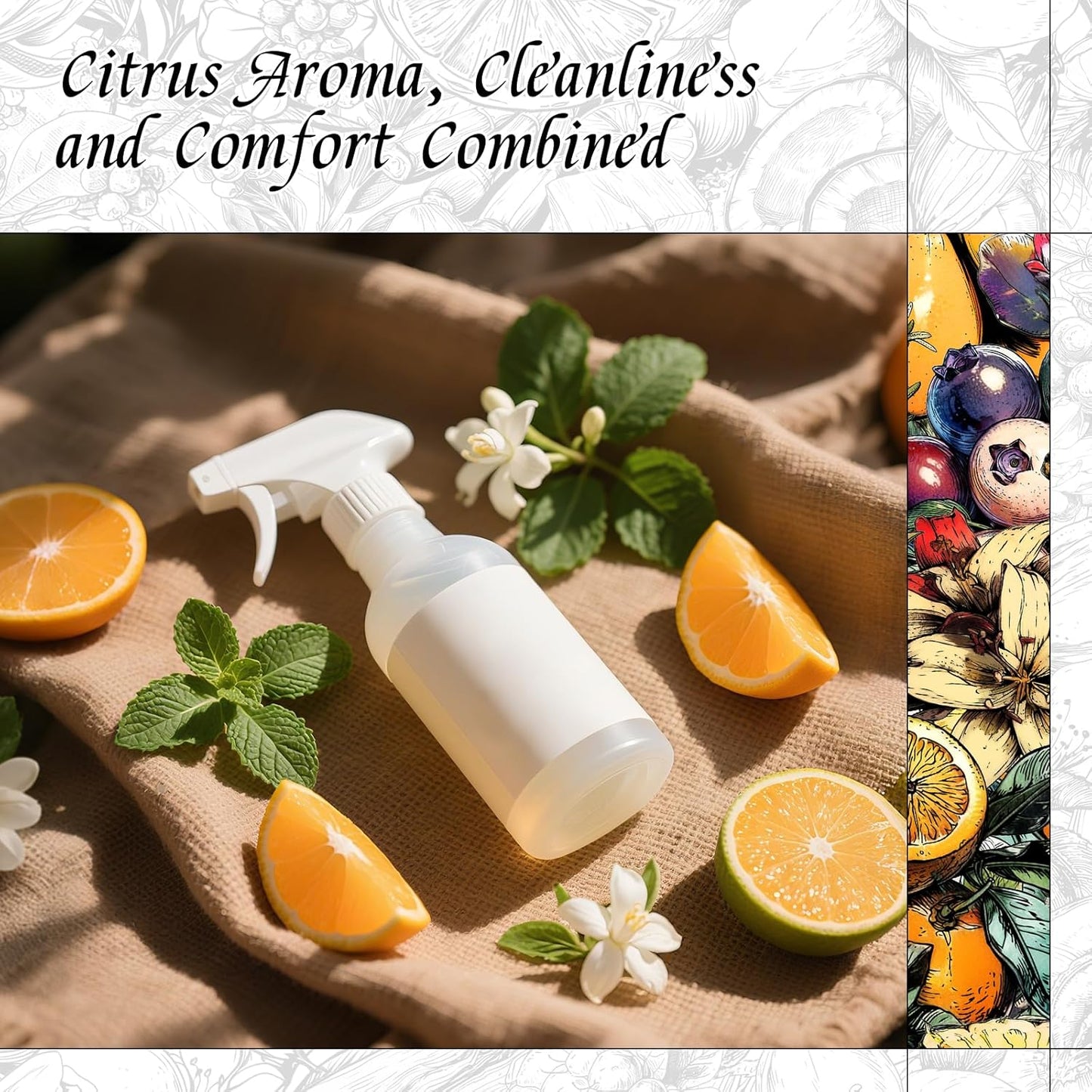 HIQILI Citrus Mirage Fragrance Oil for Candle & Soap Making, Perfect for Scent Diffuser & Humidifier, DIY Multi-Use Cleaner - 5.07 Fl Oz