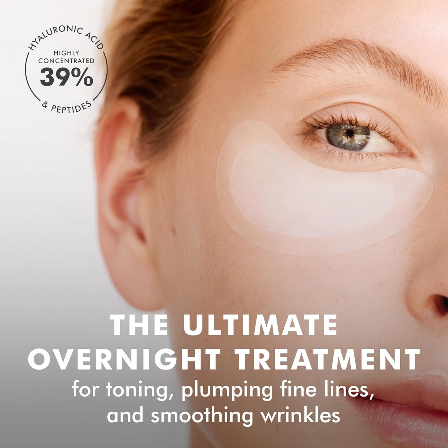skyn ICELAND Dissolving Microneedle Under Eye Patches with 39% Hyaluronic Acid & Peptides No-Slip Eye Masks for Firming Wrinkles & Fine Lines, 1 Pair