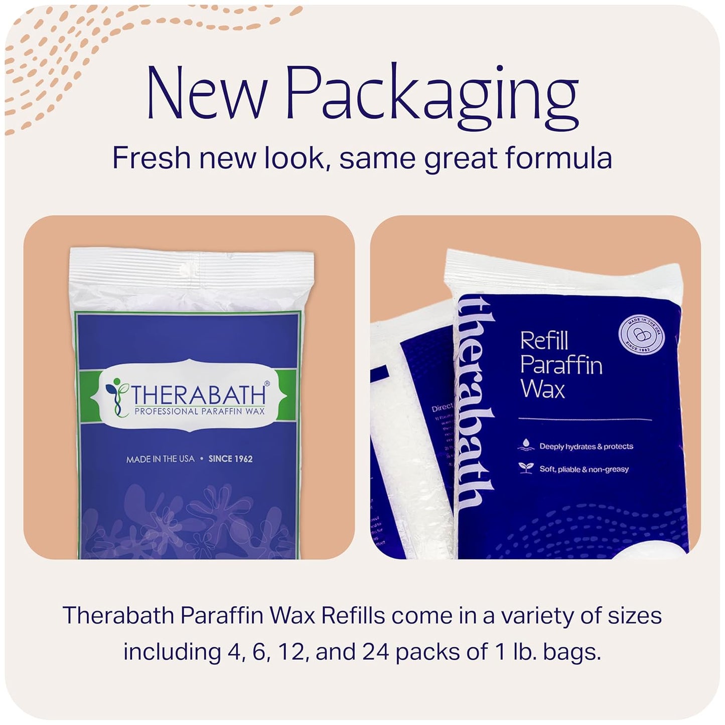 Therabath Paraffin Wax Refill - Thermotherapy - For Hands, Feet, Body - Deeply Hydrates - Made in USA, 6 lb. Rose Petal