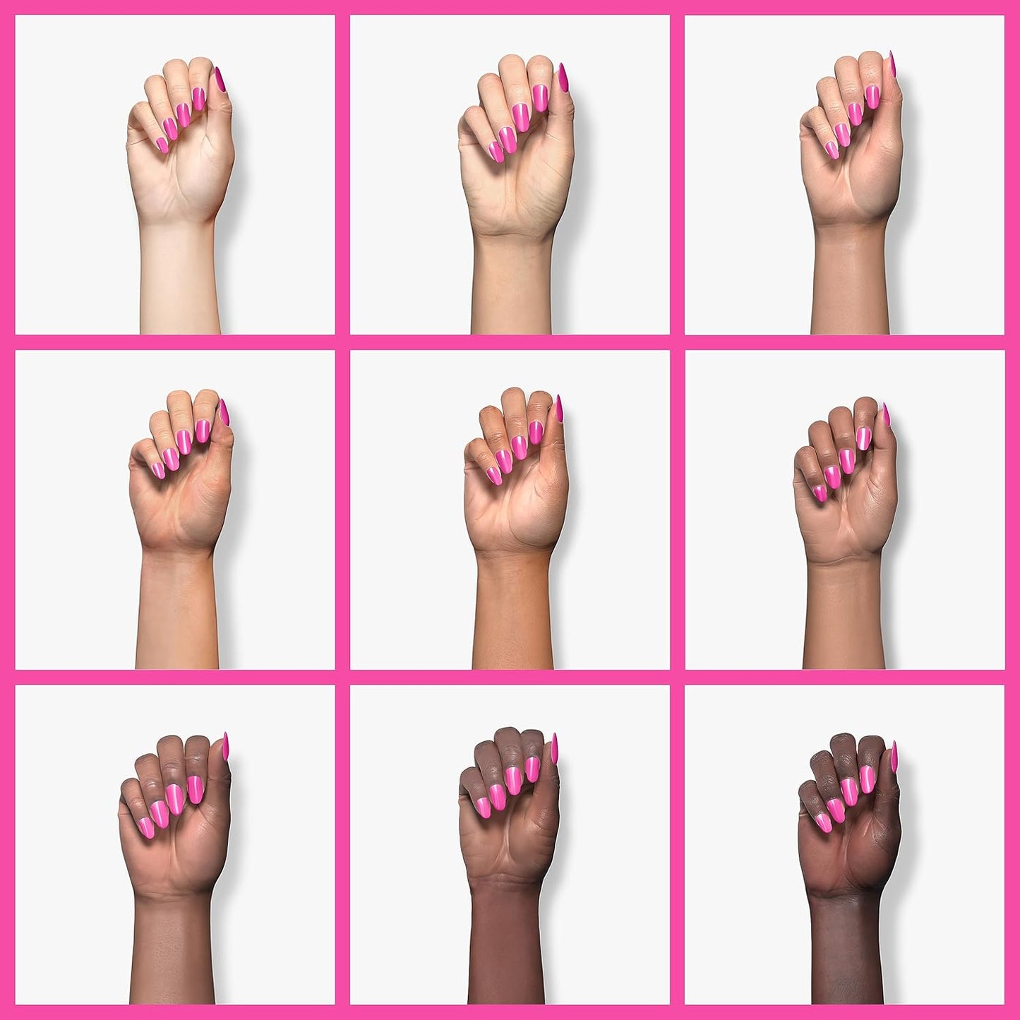 Beetles Hot Pink Gel Nail Polish, 1Pcs 15ml Cosmos Bouquet Pink Gel Polish Soak Off Uv Nail Lamp Needed Nail Art Manicure for Women