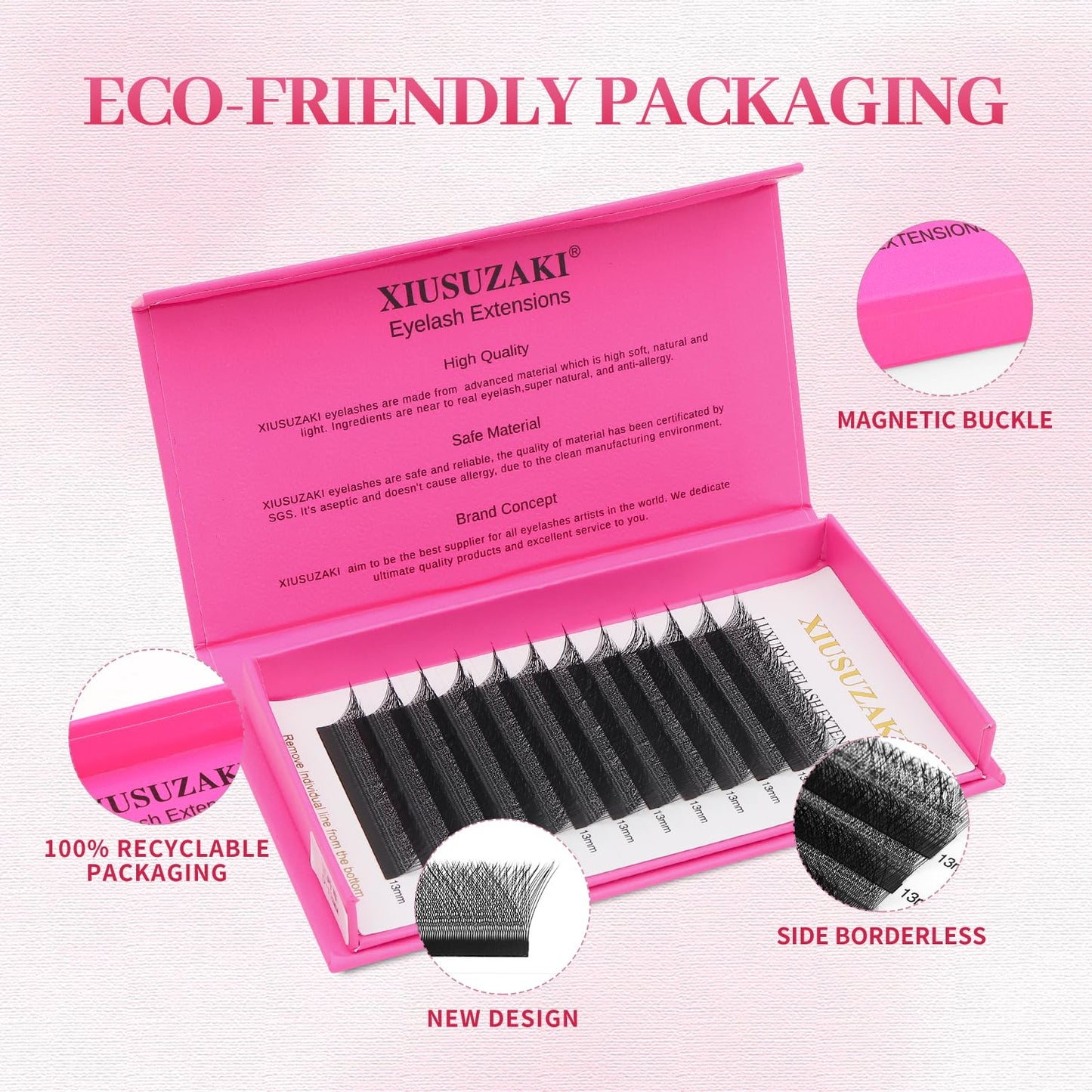 W Lash Extensions Supplies 3D Eyelash Extensions W Shape 0.07mm Thickness D Curl 14mm Premade Fans Easy Fan Lashes Volume Matte Black 12 Rows Crisscross Eye Lashes(W-3D-0.07-D,14mm)