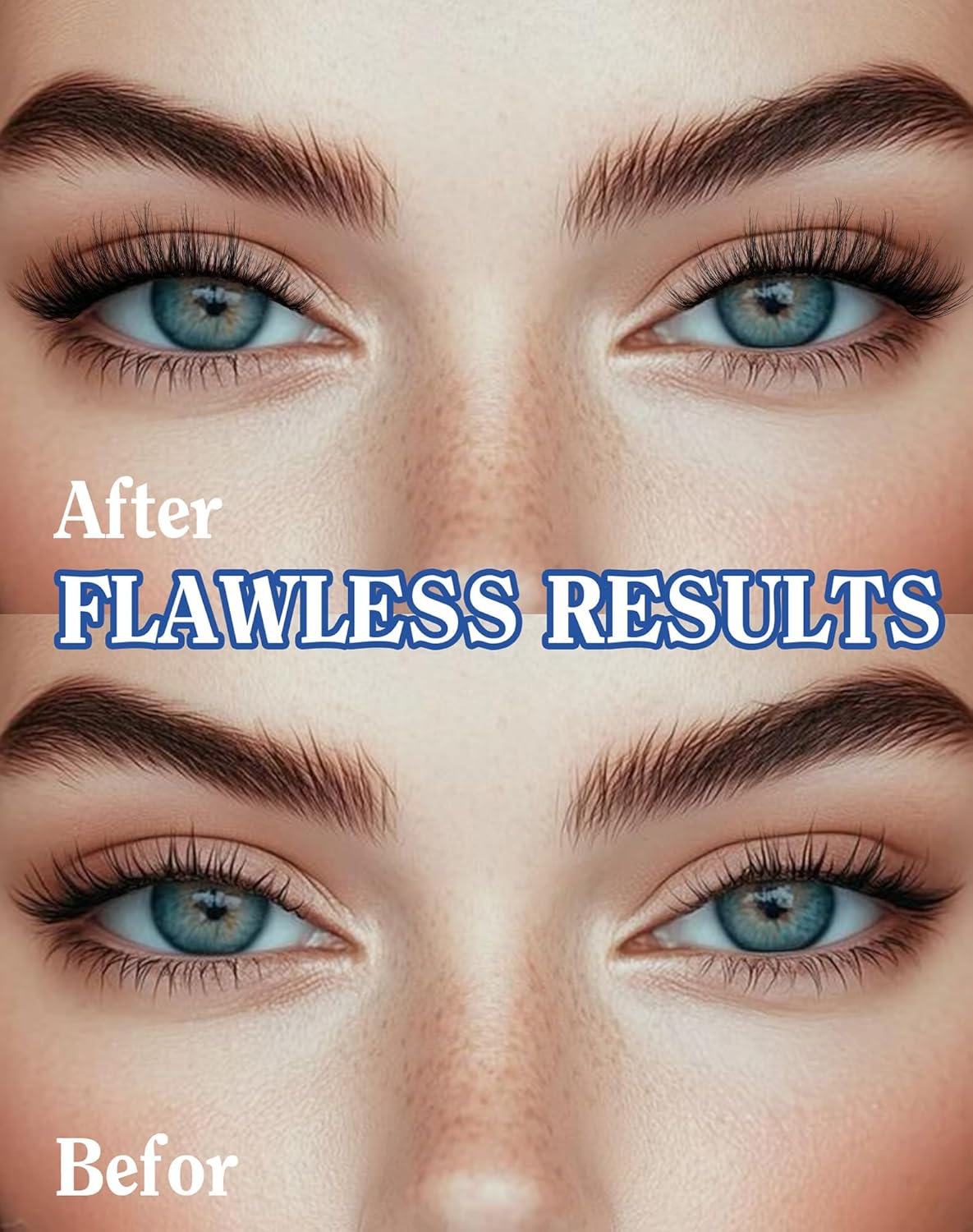 Natural Lashes Wispy False Eyelashes Strip Flared Natural Look Eyelash CatEye Lash Soft Lashes Fluffy Mink Eyelash Pack 7 Pairs 16MM D76