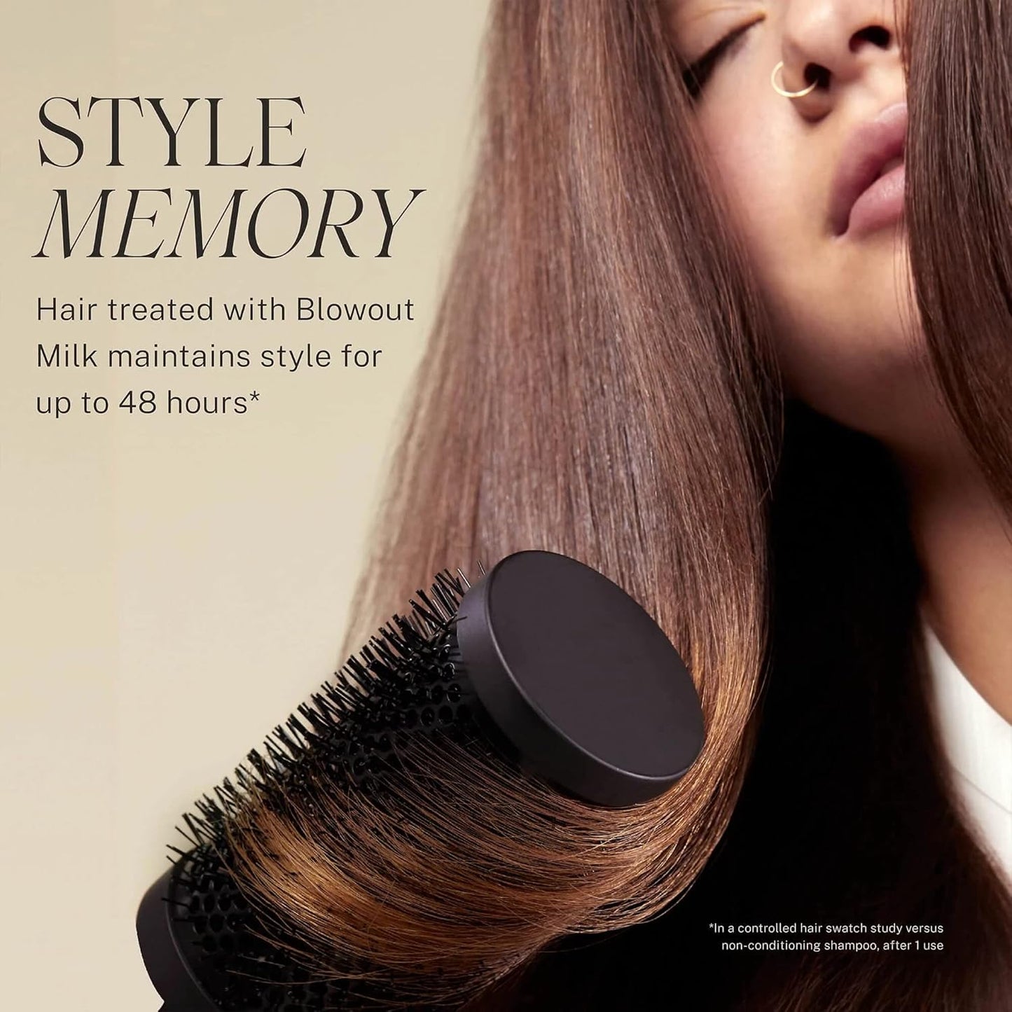 JVN Complete Blowout Styling Milk Heat Protector Cream, Style Memory, Anti-Humidity, Smooths & Protects, 3 Fluid Ounces