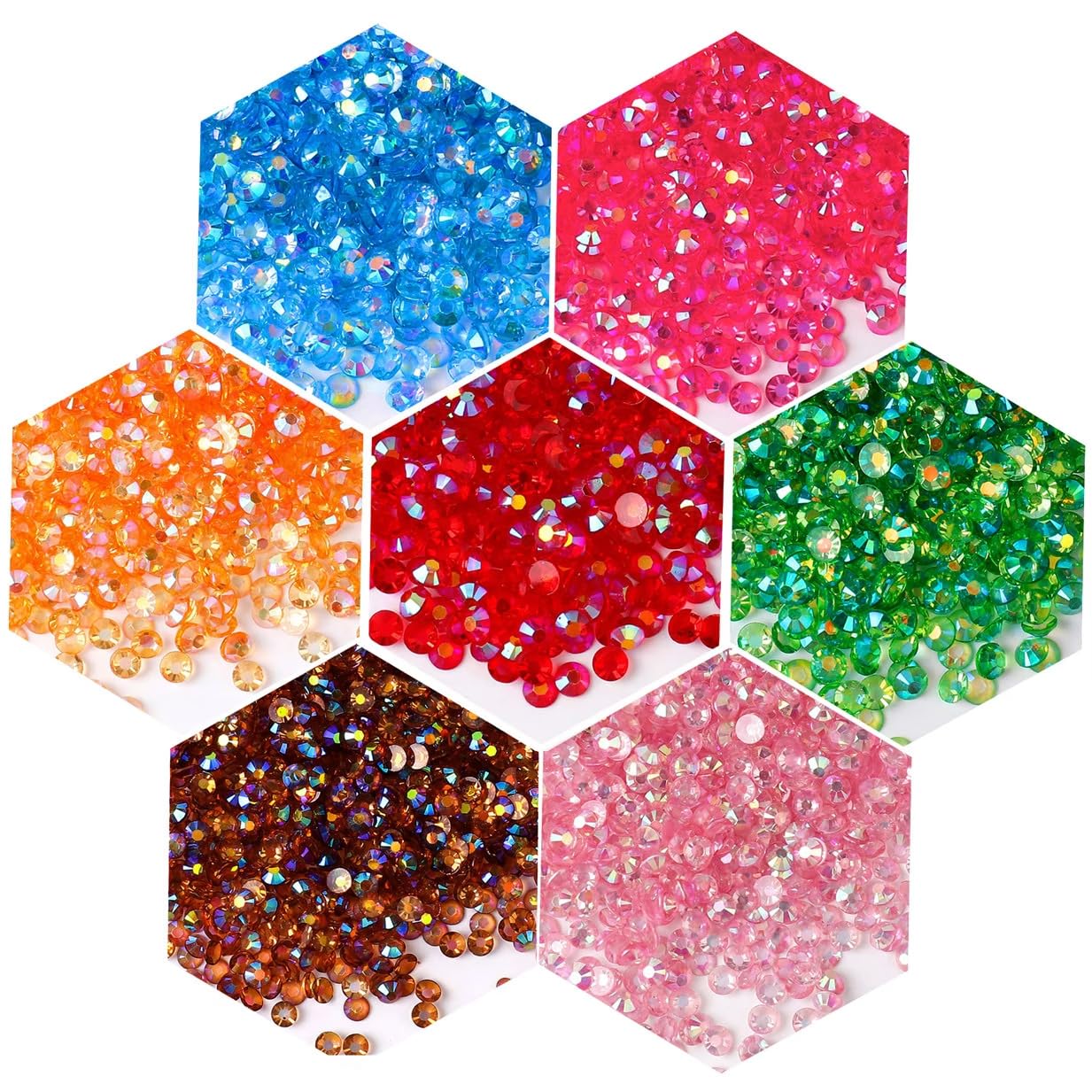 1500 Pieces SS16 4mm Flatback Rhinestones AB Clear Round Gems Crystals for Nail Art DIY Crafts Clothes Shoes Bags （Transparent Champagne AB）