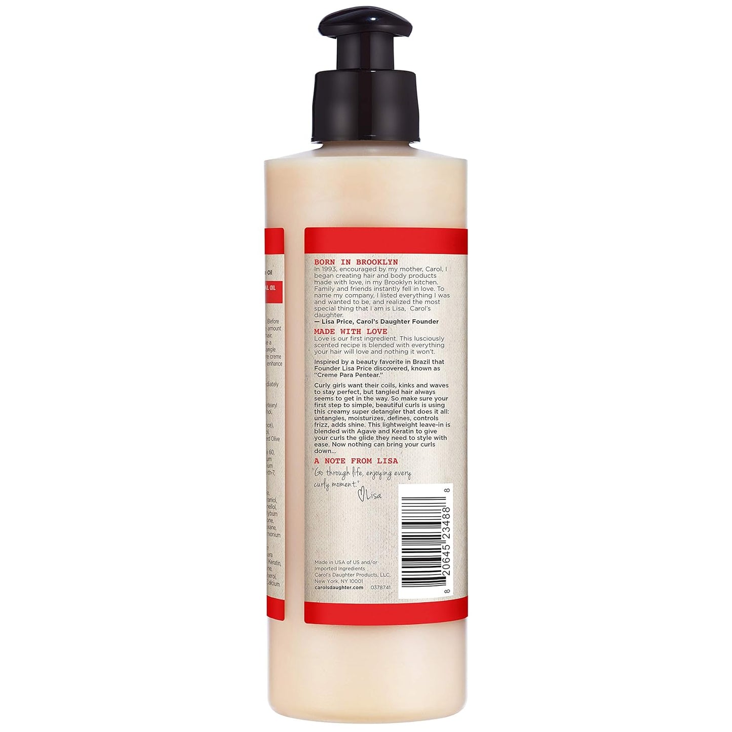 Carol’s Daughter Hair Milk 4 in 1 Combing Creme for Curls, Coils and Waves, with Agave and Olive Oil, Hair Detangler, Curl Cream, 8 fl oz