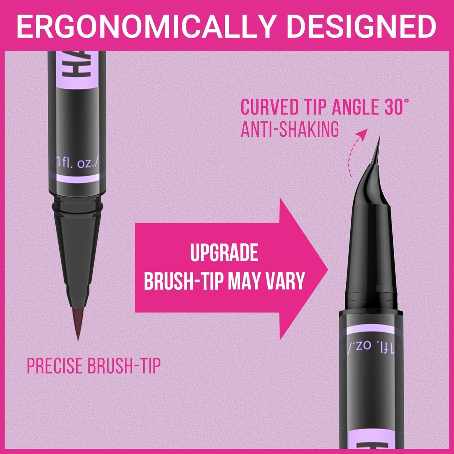 iMethod Eyebrow Pen - Eyebrow Pencil Magic 2-in-1 Eye Brow Pencils for Women with 4-Fork-Tip and Precise Brush-Tip Create Natural Hair-Like Brows, Last All Day, Microblading Eyebrow Pen, Black Brown