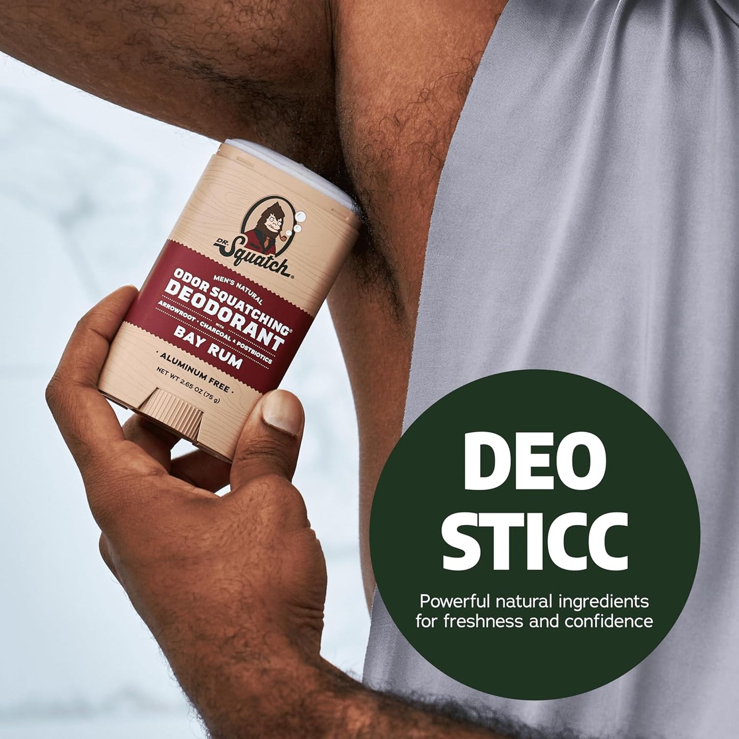 Dr. Squatch Natural Deodorant for Men - Odor-Squatching Aluminum Free - Alpine Sage & Fresh Falls (2.65 oz, 2-Pack)