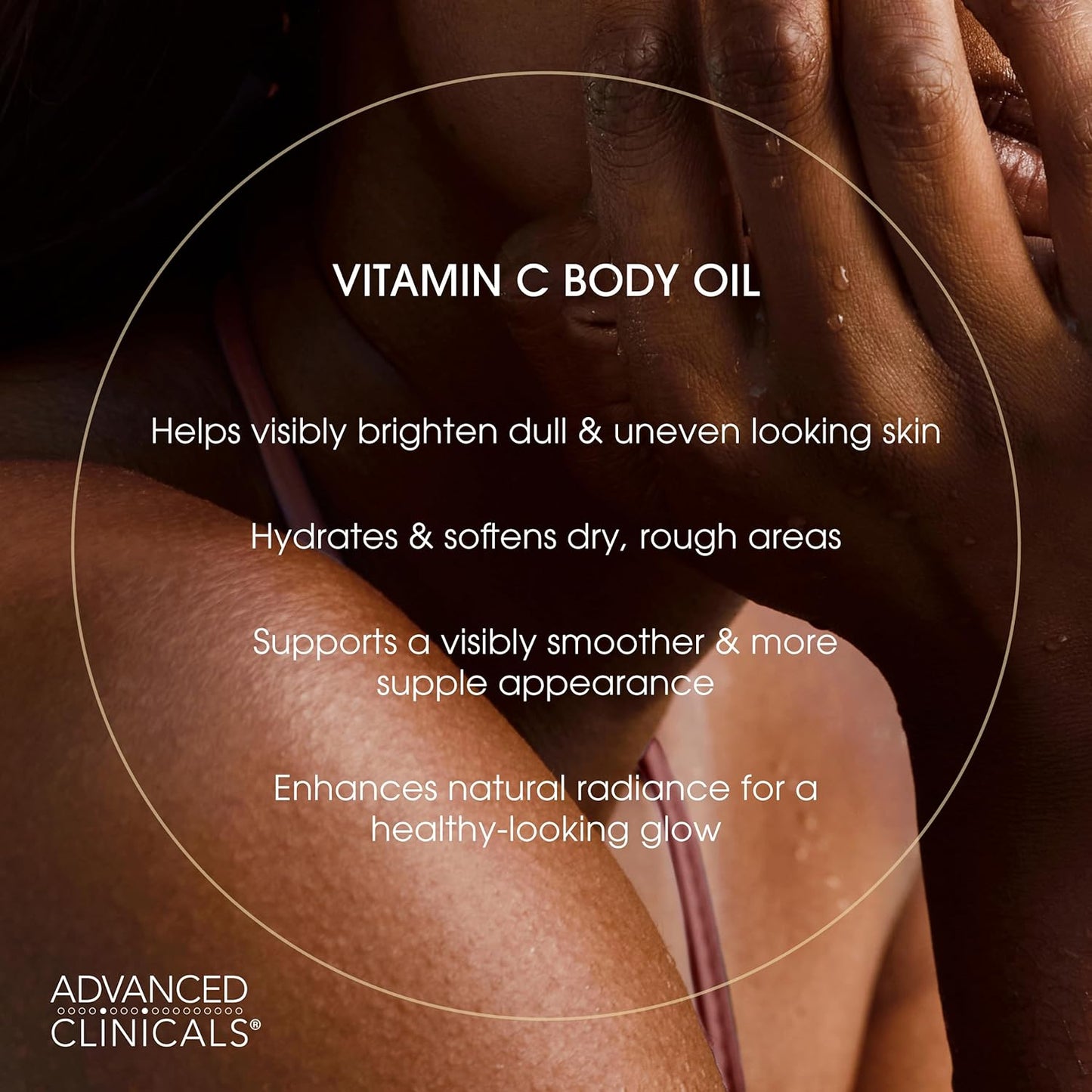 Advanced Clinicals Vitamin C illuminating Body Oil For Women & Men |Vitamin C Oil Skin Care Body Moisturizer With Vitamin E + Botanicals To Help Improve Appearance Of Dark Spots + Dry Skin, 3.8 Fl Oz