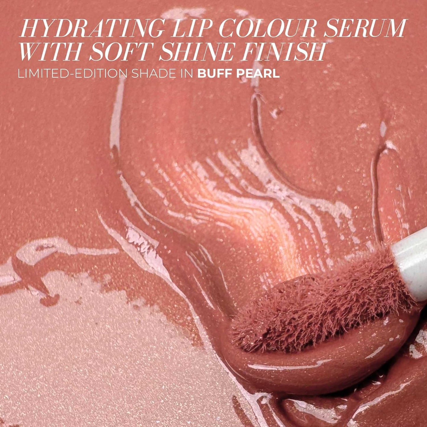 FITGLOW Beauty Lip Colour Serum | Hydrating Lip Gloss | Plumping Anti-Aging Lip Treatment | Natural Shine with Pomegranate Sterols & Collagen | Buildable Color for Dry Chapped Lips | Buff Pearl - 10g