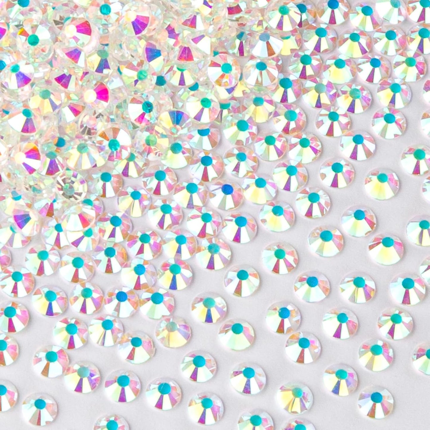 1440Pcs Transparent AB Crystal Rhinestones,Glass Flatback Rhinestones Gemstones for Nail Face Makeup Art Crafts Clothes Decoration -(SS20,4.8mm,Transparent AB)