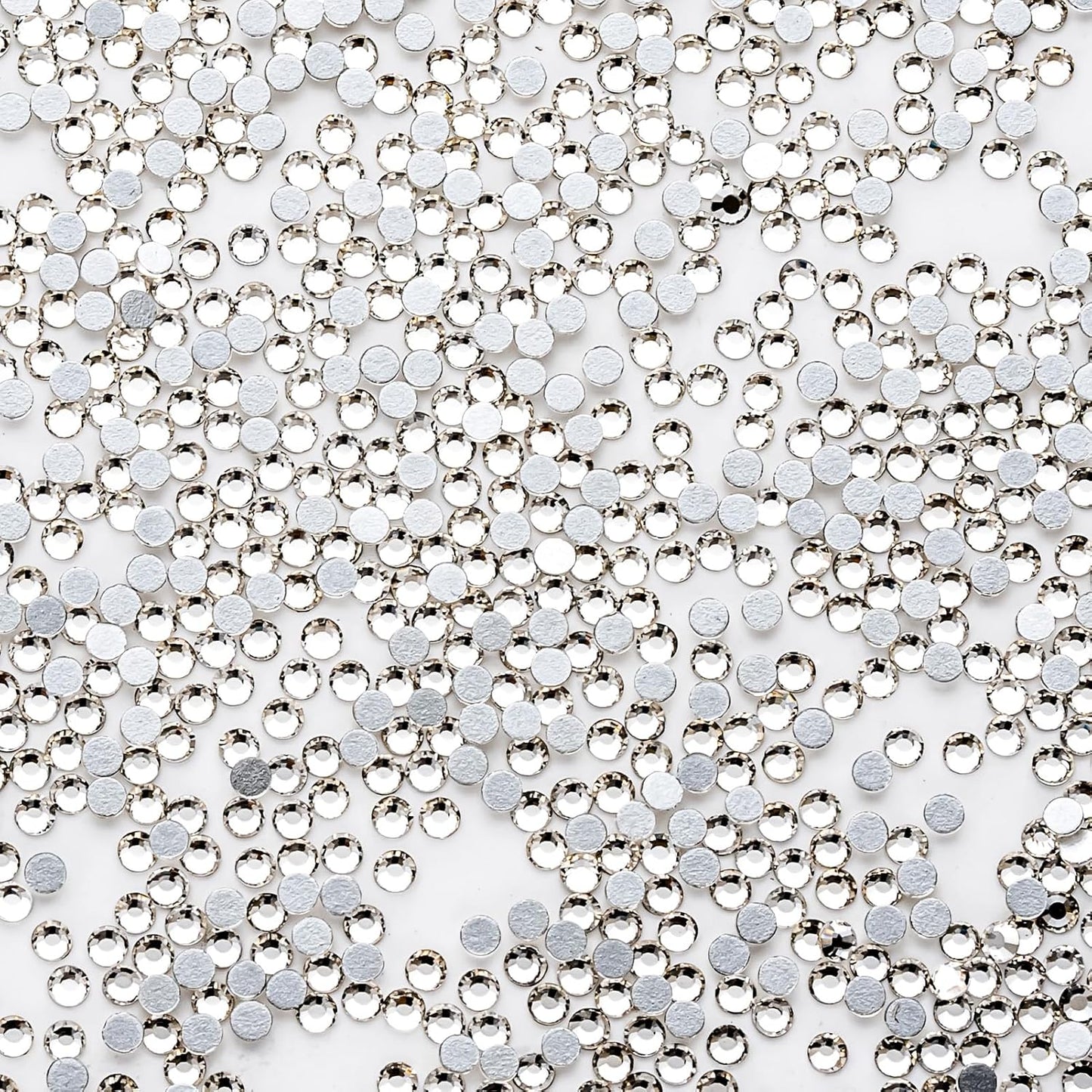 3000Pcs White Crystal Rhinestones,Glass Flatback Rhinestones Mini Gemstones for Nail Face Makeup Art Crafts Clothes Decoration -(SS8,2.4mm,White)