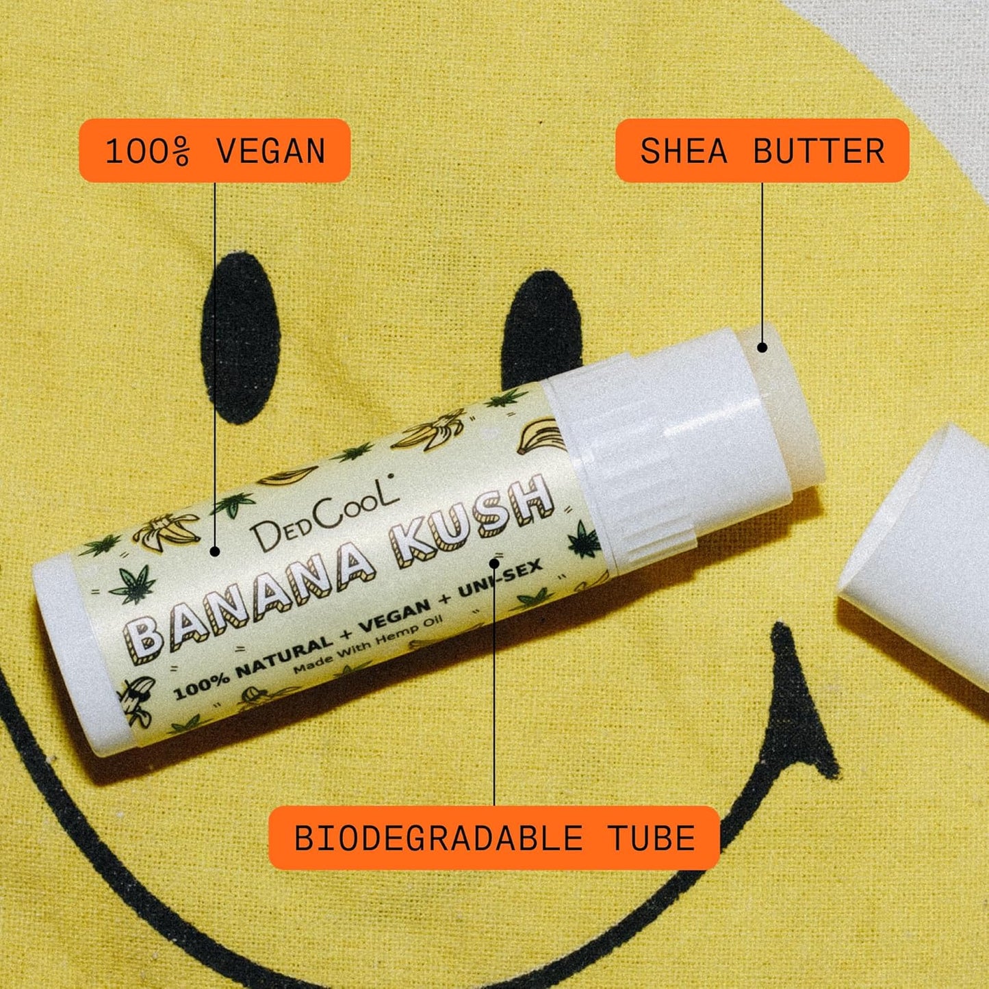 DedCool Lip Balm Stick (Mint) Jumbo, Vegan, Flavored, Coconut Oil Lip Balm, Long Lasting, Moisturization, Hydrates Dry & Chapped Lips, Vegan, Natural, Clean, Non-Toxic, Fragrance For All