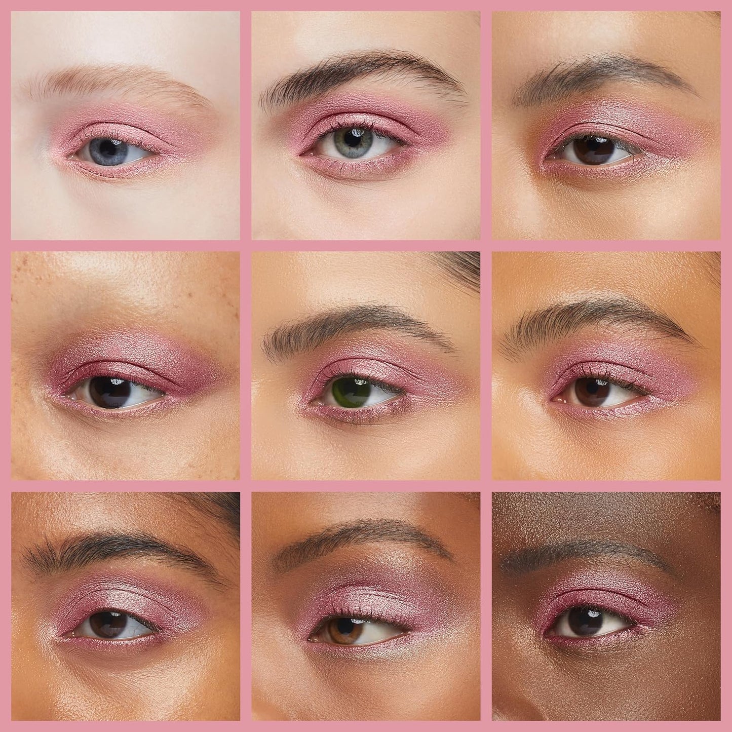 Pink Diamond Shimmering Rose Pressed Powder Single Vegan Eyeshadow; Talc, Paraben & Cruelty Free