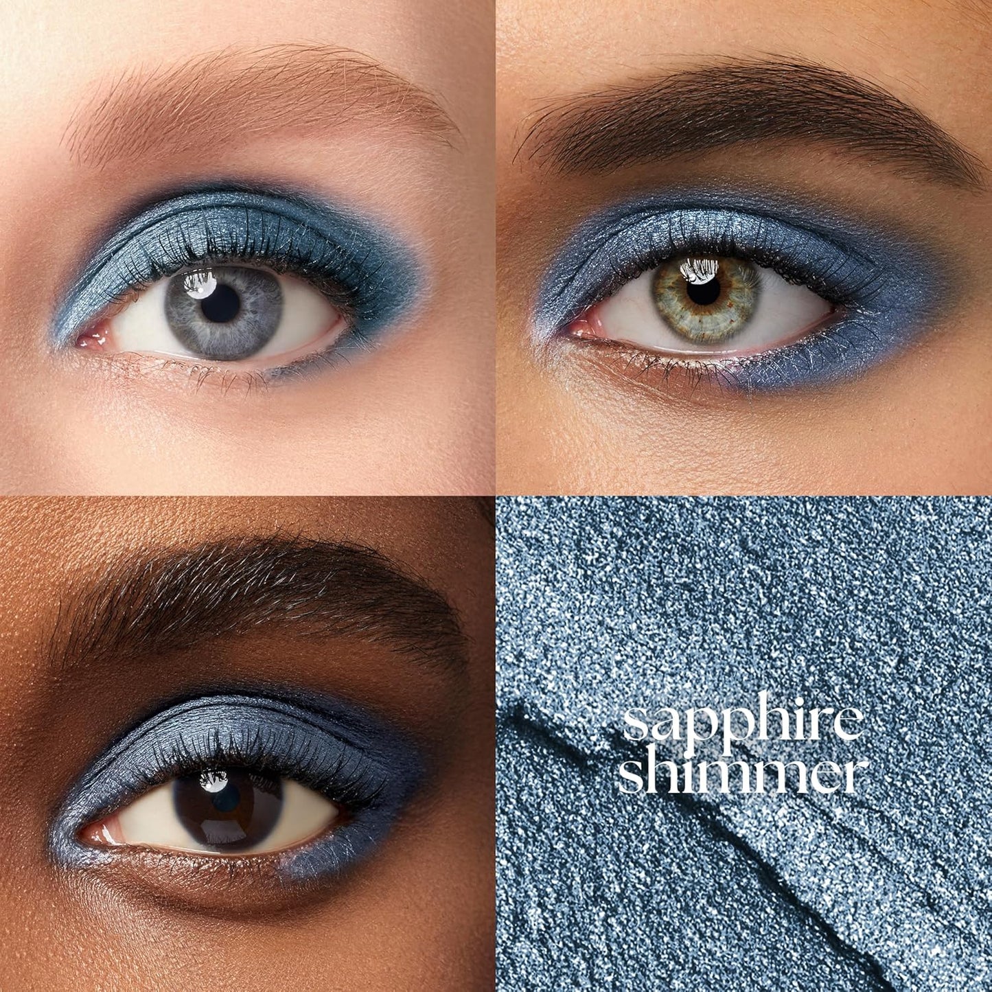 Julep Eyeshadow 101 Cream-to-Powder Waterproof Shadow Stick – Sapphire Shimmer – Long-Lasting, Crease-Proof, Jewel Toned Blue Shimmer Cream Eyeshadow with Built-in Smudger