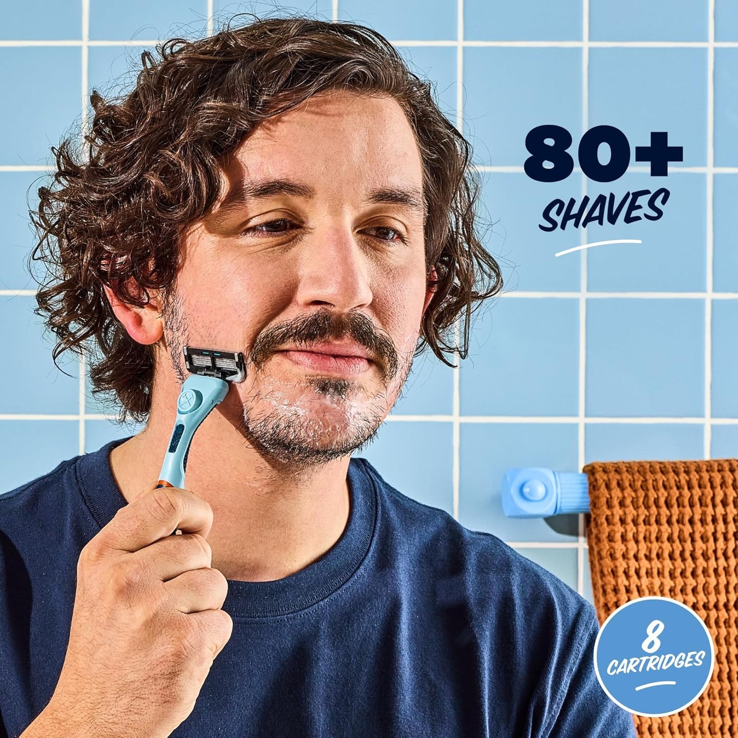 Dollar Shave Club | 6 Blade Razor Refills (8 Pack) | 6 Stainless Steel Blades for a Close & Comfortable Shave