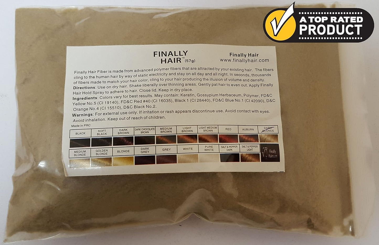 Hair Building Fibers - Dark Blonde 50 Gram Refill - Refill Your existing fibers bottle. Hair Filler Fibers. Cover Grey Roots Concealer by Finally Hair (50g 50gr 50gram 50 G Gr Dark Blond)