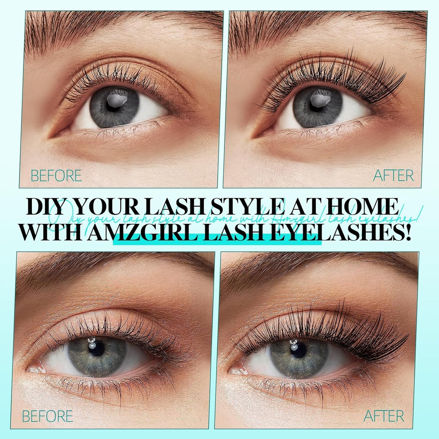Lash Clusters 144Pcs Eyelash Extension Midnight Lashes Extensions Natural Cluster Lashes for Individual Eyelashes Extension by AMZGlRL(D-Mix8-16mm)