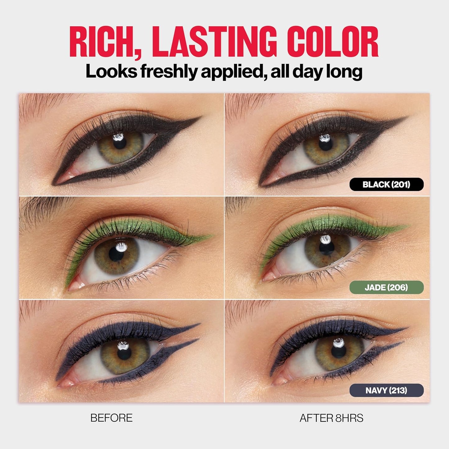REVLON ColorStay Pencil Waterproof Eyeliner, Smudge-Proof, Eye Makeup with Built-In Sharpener, 215 White, 0.01 oz