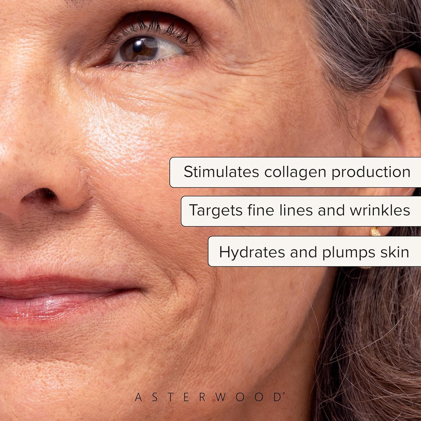 Asterwood Triple Repair Matrixyl 3000 + Argireline + Hyaluronic Acid + Vitamin C Serum for Face - Anti-Aging, Collagen Boosting, Hydrating - Fragrance-Free - 4 Fl Oz