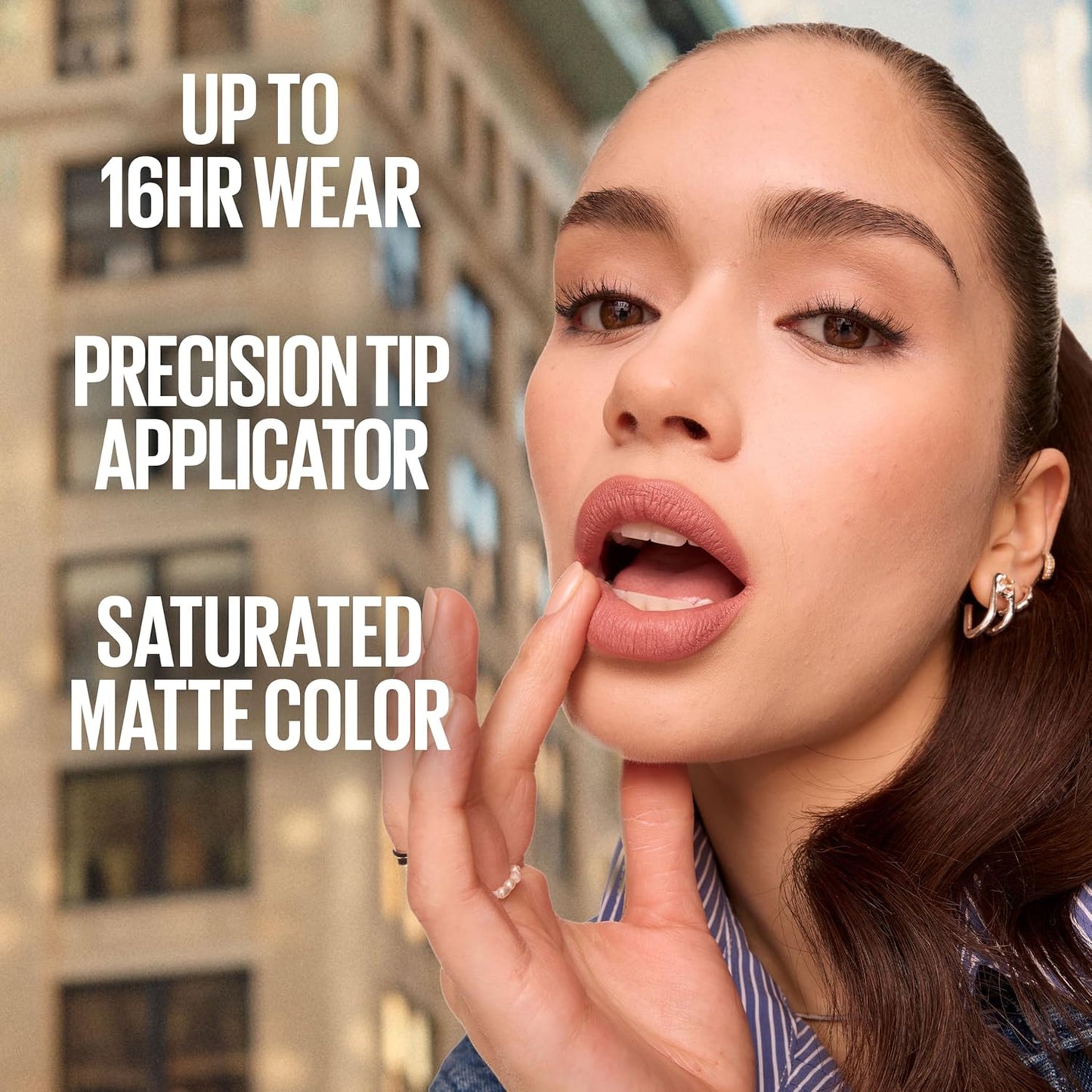 Maybelline Super Stay Matte Ink Liquid Lipstick Makeup, Long Lasting High Impact Color, Up to 16H Wear, Ground-Breaker, Maple Leaf Red, 1 Count, Packaging May Vary
