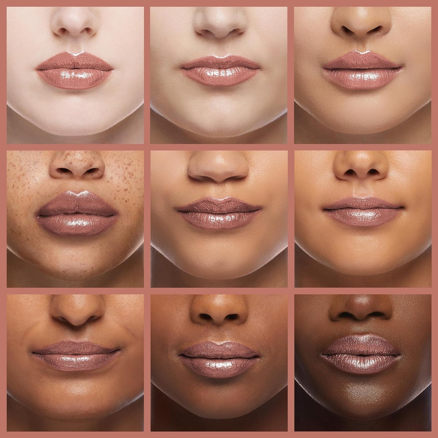 Oulac Nude Lipstick for Women with Metallic 3D Shine Lightweight Hydrating Formula, High Impact Lip Color, Vegan Beauty, Full Coverage Lip Makeup, Christmas Gifts for Women, Pure Envy(07)