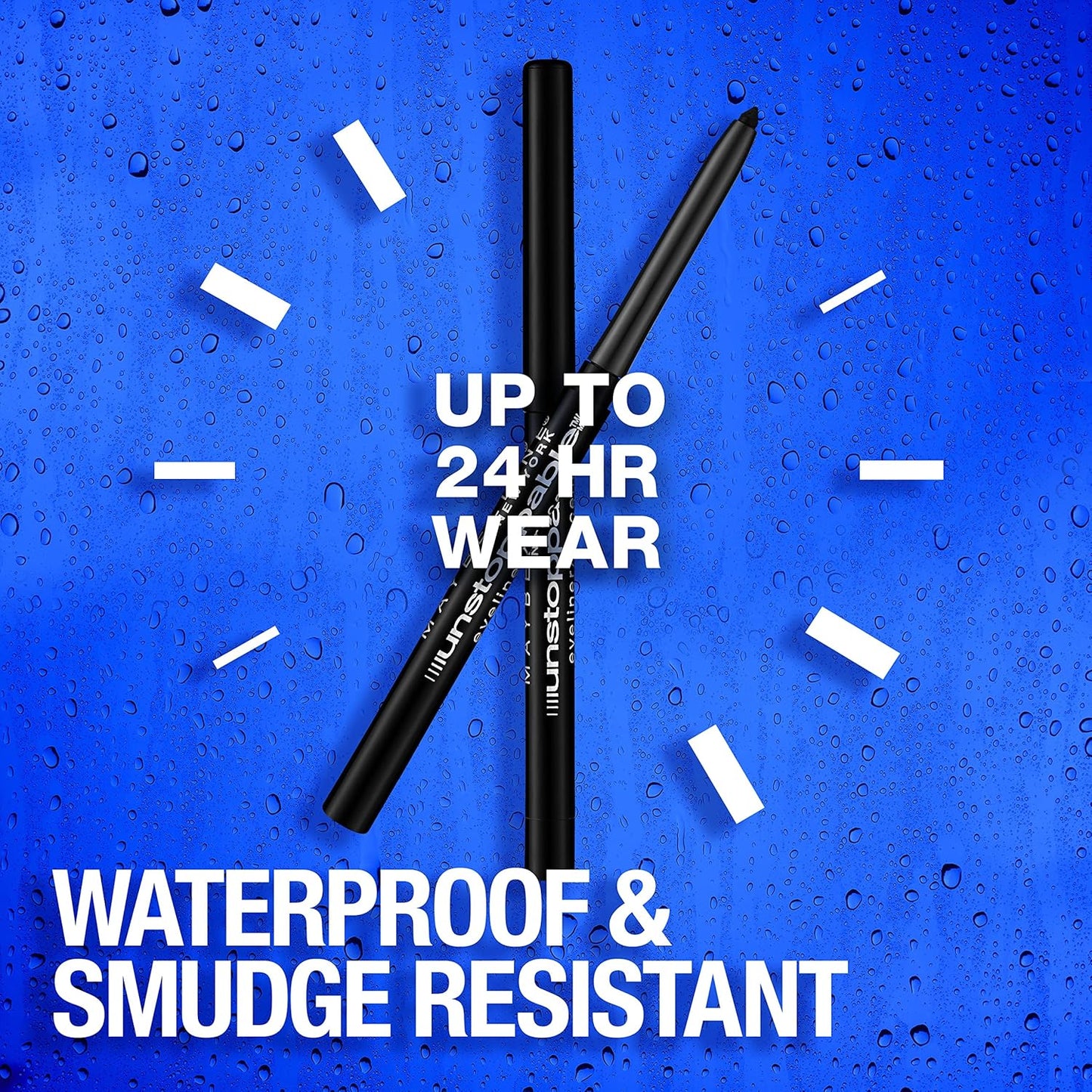 Maybelline Unstoppable Waterproof Mechanical Brown Eyeliner Pencil, Easy to Apply, Smooth Glide, Up to 24 Hour Wear, Cinnabar, Pack of 2