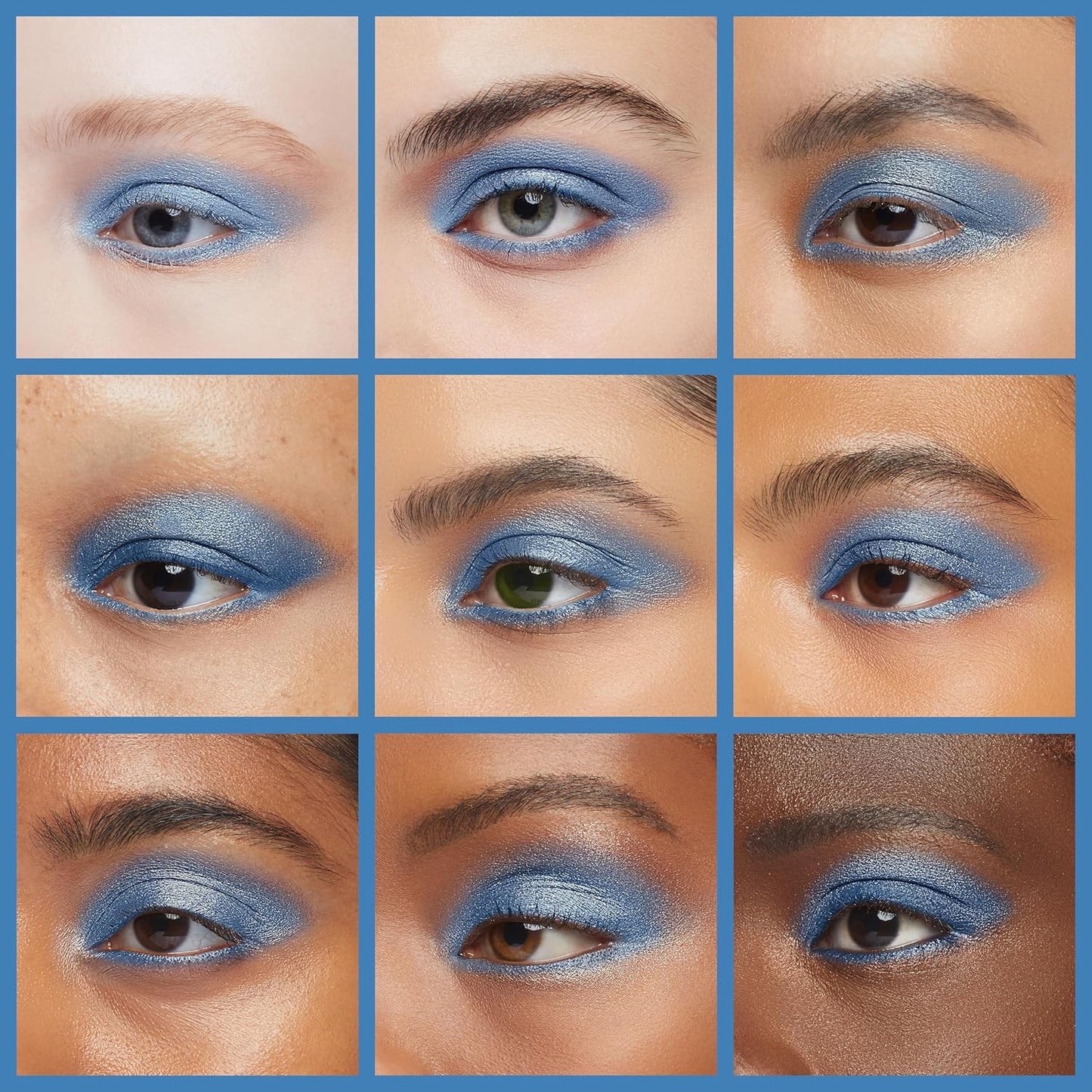 Oulac Blue Cream Eyeshadow also for Highlighter Large Capacity Highly Pigmented Eye Shadow Waterproof &Long Lasting with Moisturizing Formula. Shimmer Glitter Eye Makeup. 6g.(02)